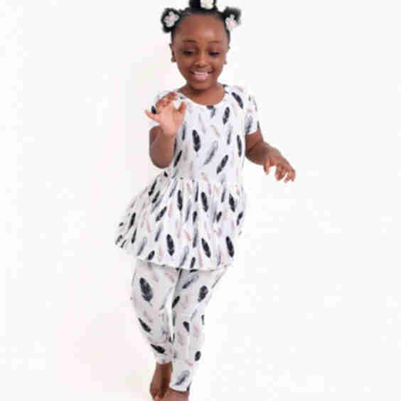 Reversible Opening Ready Set Romper Twirl in O.G Feathered Ebony