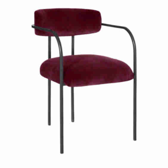 Rebecca Bio Bordeaux Velvet Dining Chair
