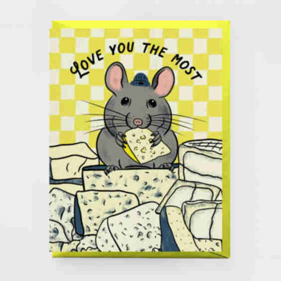 Cheese Mouse Love Card