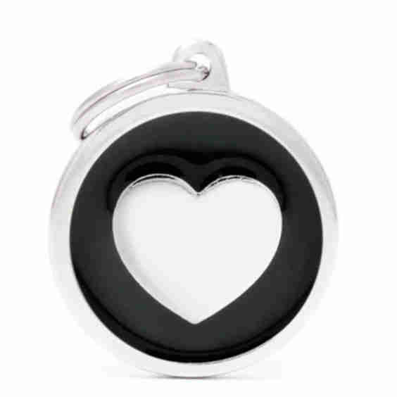 Chic Circle Heart Pet ID Tag