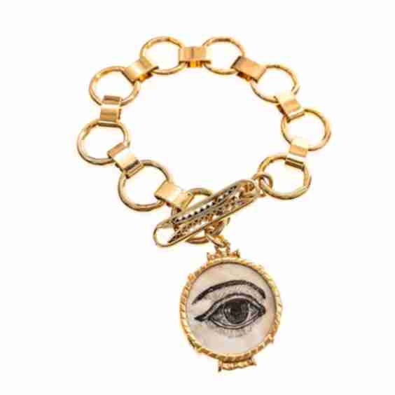 Bracelet Gold Plated Brass Eye