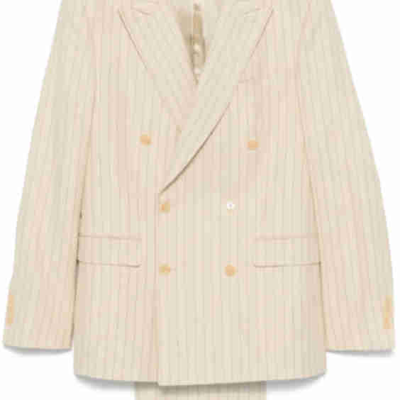 Double-Breasted Button Fastening Suit