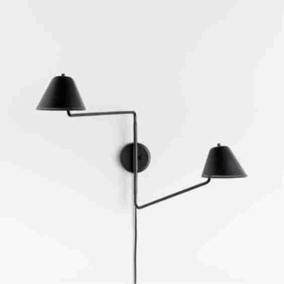Adjustable Metal 2-Light Wall Sconce