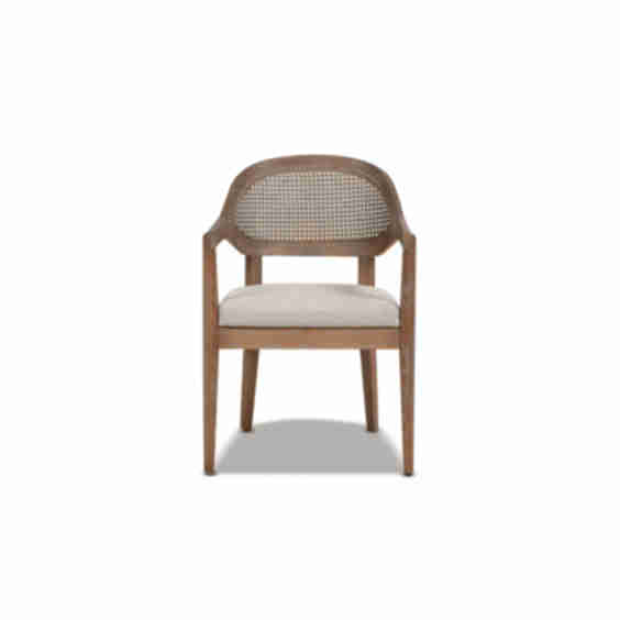 Americana Mid-Century Modern Cane Back Dining Chair