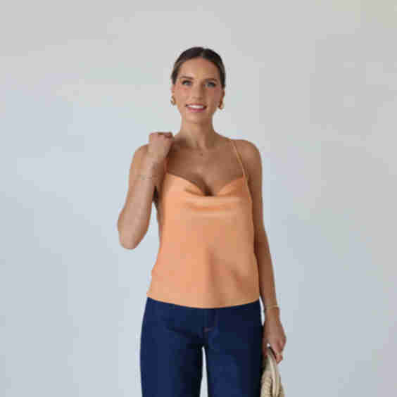 Sunset Glow Satin Cami Top