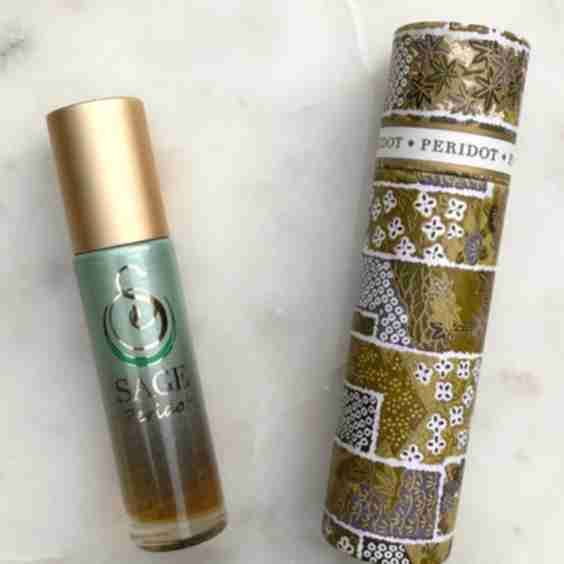 Peridot Limited Edition Ombré Shimmer 1/4 oz Gemstone Perfume Oil Concentrate Roll-On