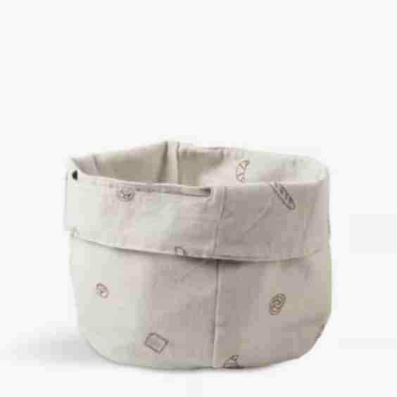 Graphic Print Cotton Bread Bag