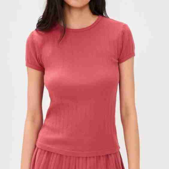 Pointelle Baby Tee