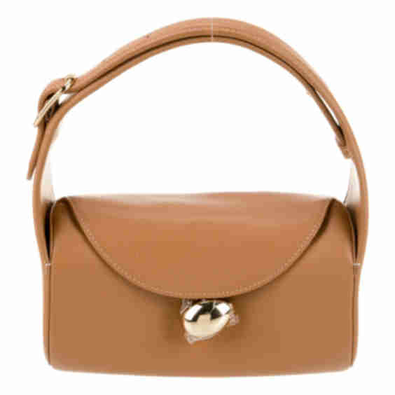 Nylon Lining Leather Shoulder Bag