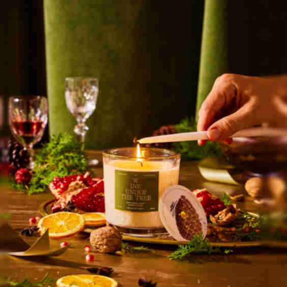 Wine Under the Tree Holiday Candle