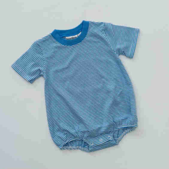 Knit Stripe Short Sleeve T-Shirt Bubble 