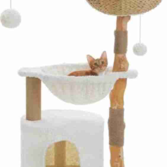 40-in Modern Luxury Large Hammock Fleece Cat Tree & Condo