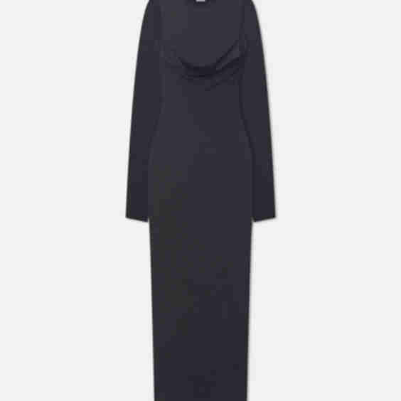 Linora Draped Wool Jersey Midi Dress