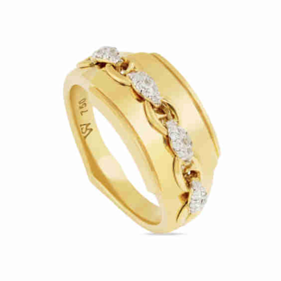 Blade Of Glory 18K Yellow Gold & 0.1 Tcw Diamond Pinky Ring