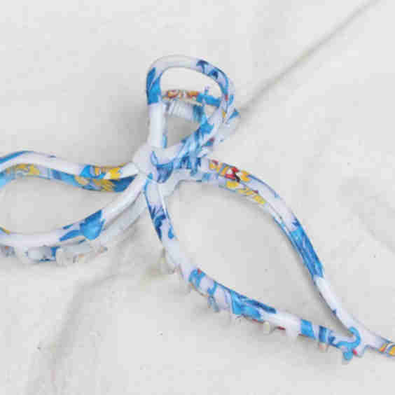 Vintage Porcelain Hair Claw Clips