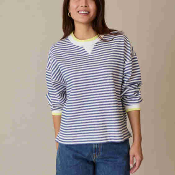 Textured Terry Carmel Sweatshirt