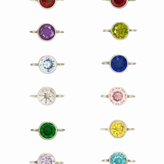 Cubic Zirconia Birthstone Charm