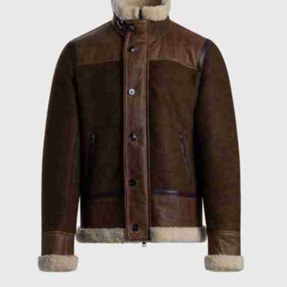 Rugged Wool Shearling Jacket