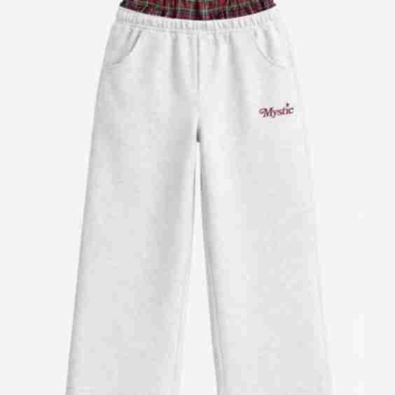Plaid Double Waist Sweatpants
