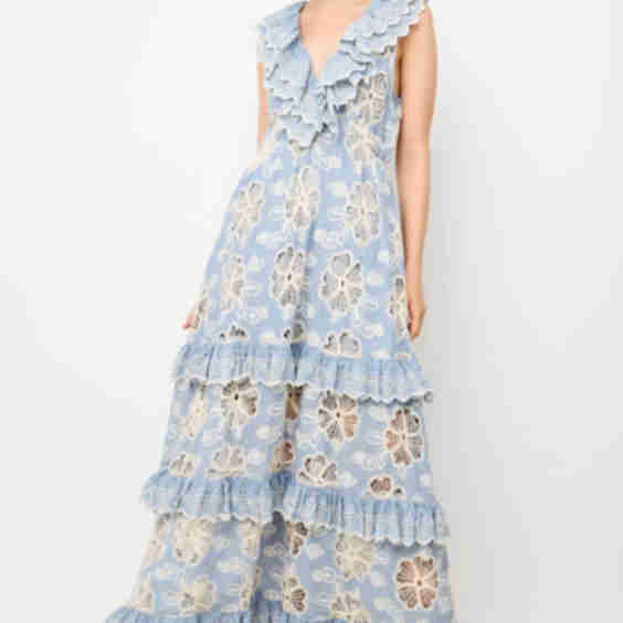 Tiered Lace Maxi Dress