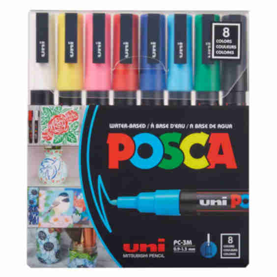 PC 3M Fine Tip Paint Marker 8 Color Set