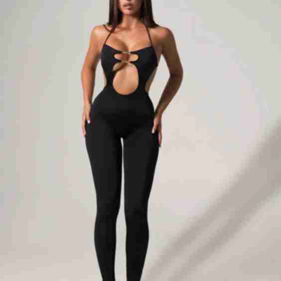 Hollow Out Backless Jumpsuit