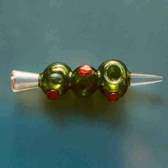 Dirty Olive Glass Pipe