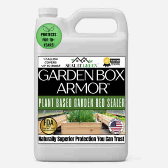 Garden Box Armor Plant Based-FDA Food Contact Safe Raised Bed Garden Sealer 800 SF