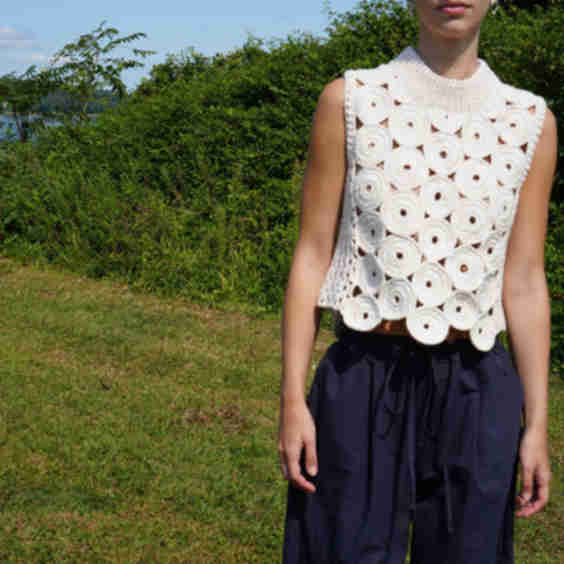 Circle Crochet Vest