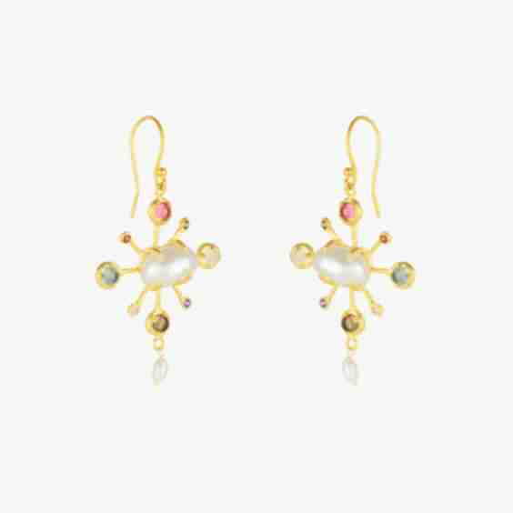 Celestial Kaleidoscope Irregular Baroque Earrings