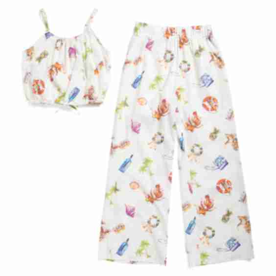 Kid's Printed Top and Pants Set