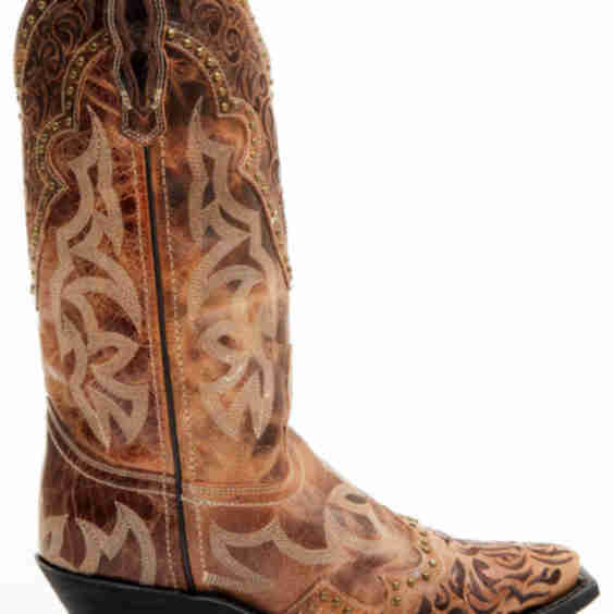 Braylynn Studded Leather Western Performance Boots