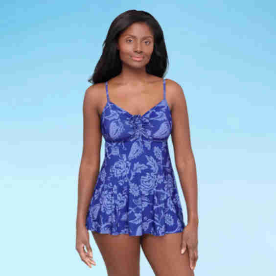 Tropical Floral Swim Dress