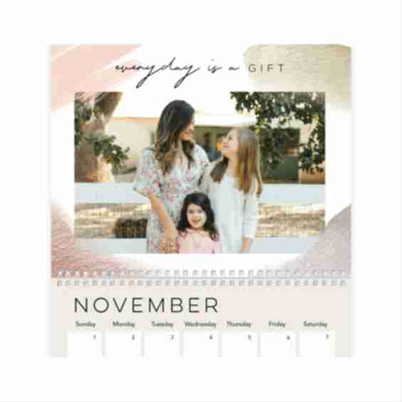 Watercolor Shimmer Wall Calendar