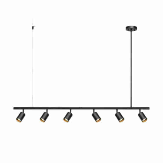 6 Light Matte Adjustable Height Track Lighting
