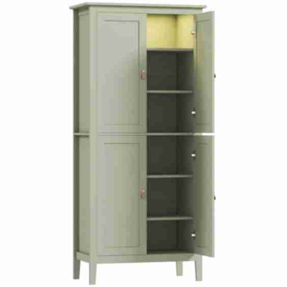 Kitchen Pantry Cabinet with LED Motion Sensor Light.