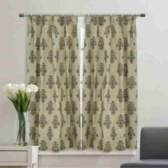 Block Print Pure Linen Door Curtain - Swadesh