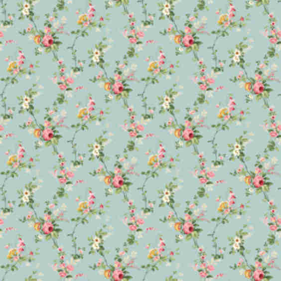 Elizabeth Light Blue Mini Trail Cotton Fabric