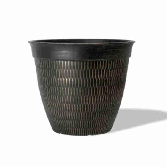 Style Selections Round 19.21-in W x 19.21-in L Recycled plastic Indoor/Outdoor Planter