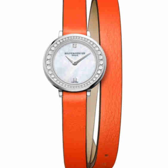 Stainless Steel & Wraparound Leather Strap Watch