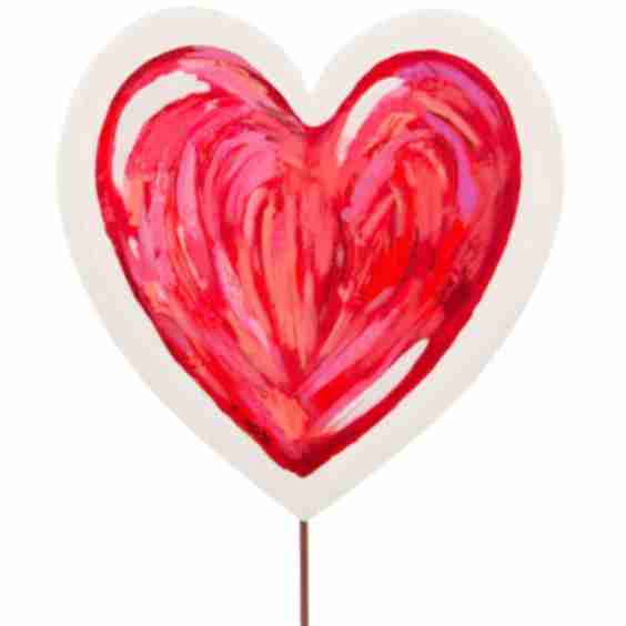 Messy Red Heart Stake 