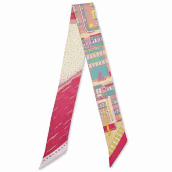 Miami Beach Silk Skinny Scarf