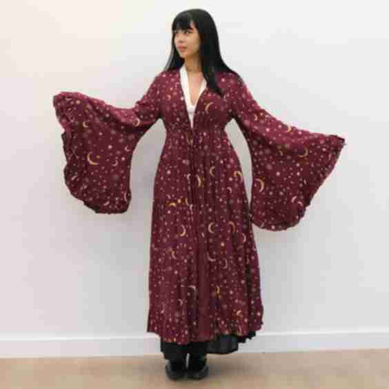 Celestial Boho Goddess Duster Dress