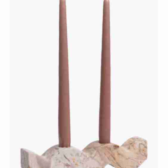 Wavy Gemstone Candelabra
