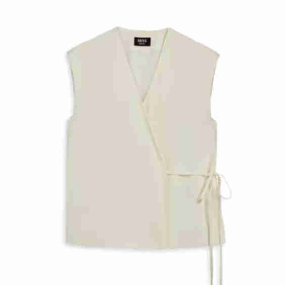 Wrap Blouse with Tie Waist