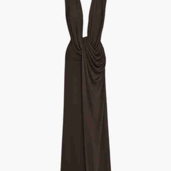 The Plunge Drape Gown