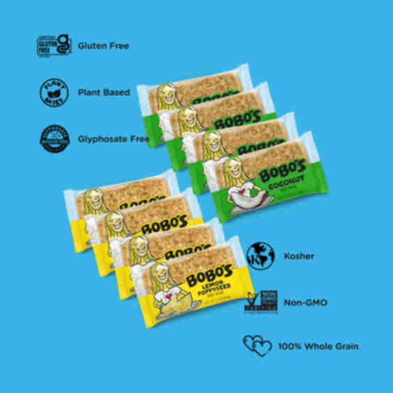 Lemon + Coconut Bar Sampler Pack of 8 Variety Oat Bars
