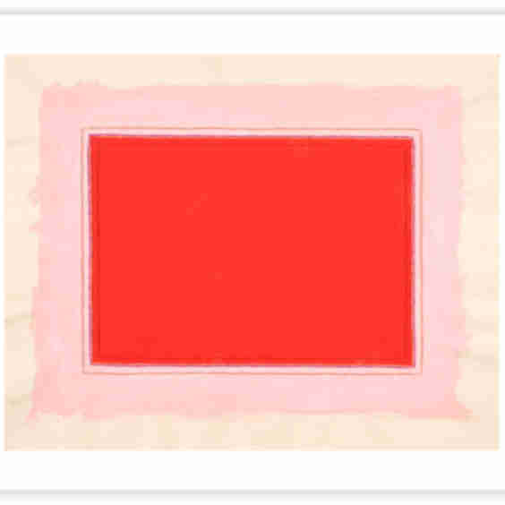 Cherry Ice Abstract Color Field Art Print 