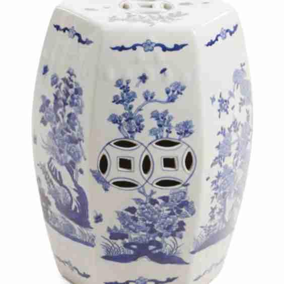 Hexagonal Floral Bird Stool