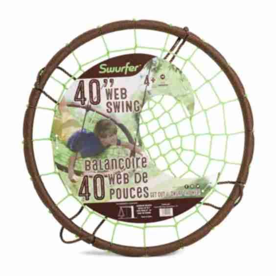 Web Tree Saucer Swing for Tree, Weather Resistant, Durable Aluminum Frame